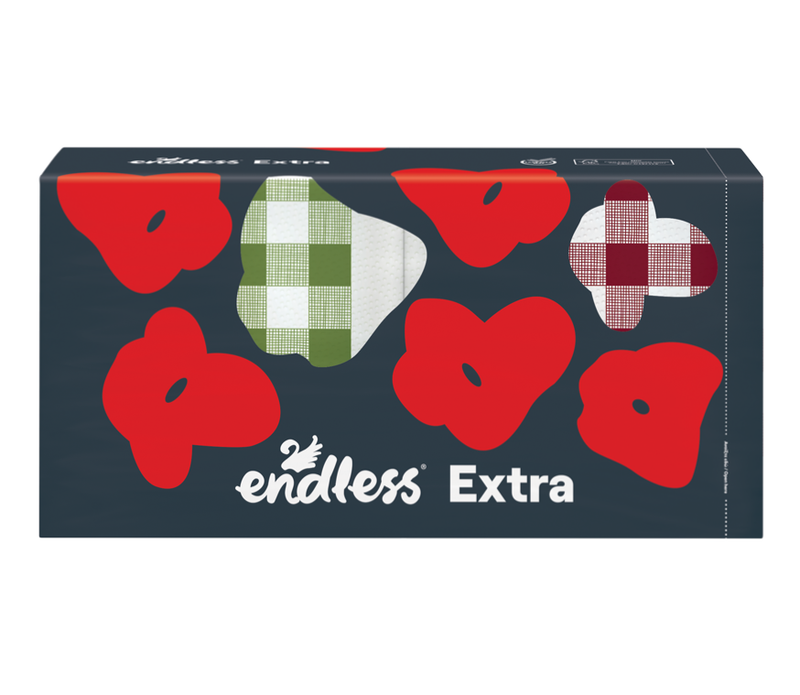 Χαρτοπετσέτες 381gr Endless Καρό Extra 33x33cm 160Τμχ