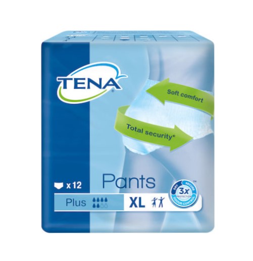 Πάνες Βρακάκι Tena Pants Plus Εξτρά Μεγάλο Μέγεθος 12Τμχ