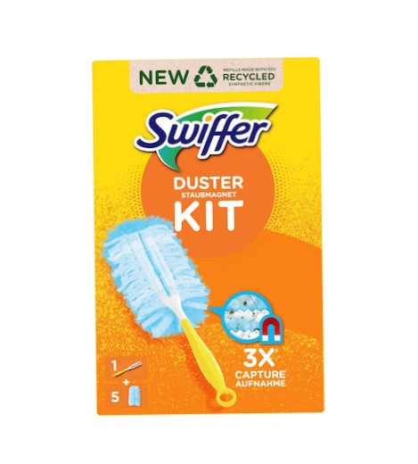 Φτερό Ξεσκονίσματος Swiffer Duster Kit 1 Χειρολαβή και 5 Ανταλλακτικά