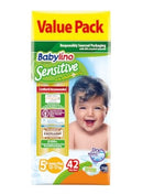 Βρεφικές Πάνες No.5 Babylino Sensitive με Χαμομήλι 42Τμχ
