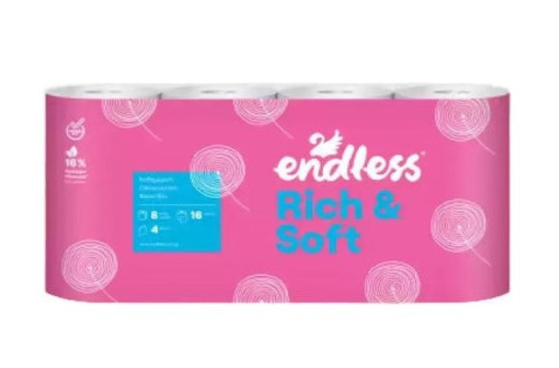 Χαρτί Υγείας Endless Rich & Soft 8 Ρολά 4 Φύλλων 105gr